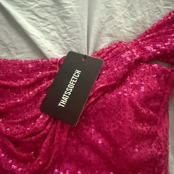 That’s so fetch Hot Pink Sequin Dress - Picture 2 of 3